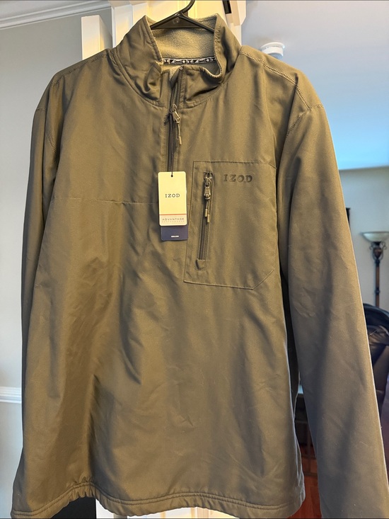 Izod Other - IZOD Men's Olive Quarter-Zip Pullover Jacket